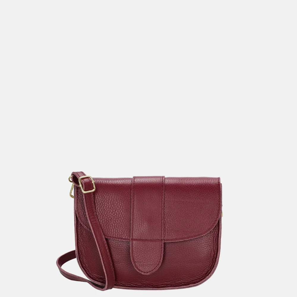 Charm London crossbody tas bordeaux rood